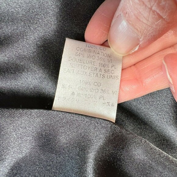 Mara Hoffman Blazer Jacket Velvet Button Attached Wool Scarf Black Gray S/M - Picture 13 of 14